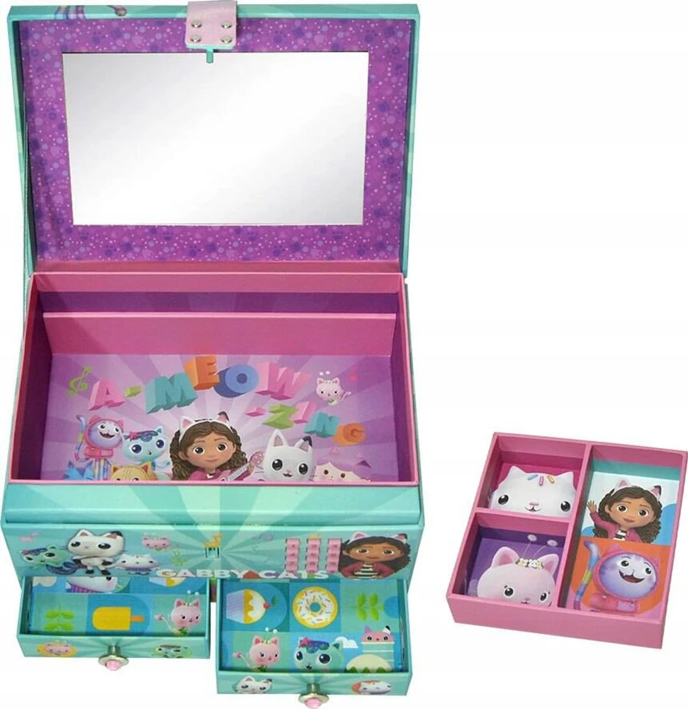 Kids Euroswan Hiszpania „Gabby's Dollhouse“ papuošalų dėžutės su kodu
