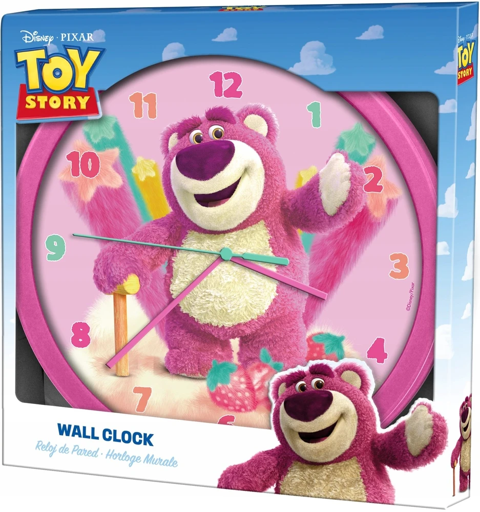 KIDS VAIKIŠKAS laikrodis, tvirtinamas prie sienos, 25 cm, kūdikiams, „Lotso Toy Story“ / Lts00018-ty3021