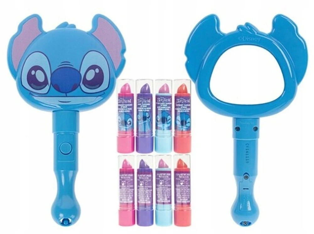 KIDS Šviečiantis veidrodis + 4 augaliniai lūpų balzamai vaikams Lilo ir Stitch / Si0088gg