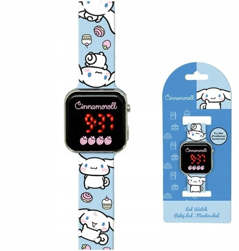 Išmanusis laikrodis KIDS Skaitmeninis Laikrodis Led Skaitmeninis Dziecięcy Dla Dziecka Hello Kitty Cinnamoroll / Cin0001