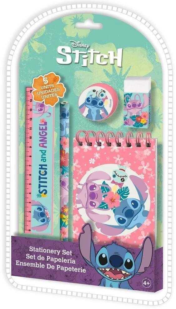 Kids Euroswan - Priedai licencyjne Rinkinys piśmienniczy 5 dalys | Lilo & Stitch