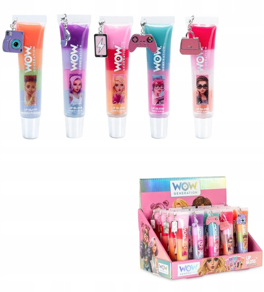 KIDS Wow Generation lūpų blizgė 16 ml lip gloss pakabukas multikoloras / Wow00111 / pakabukas krepšelis (SB12208)