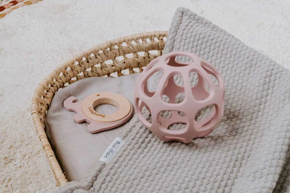 Babys Only Kids2 Naujiena! Vienintelis kūdikio silikoninis kramtukas 0+ Sena rožinė BO-860.862.007.50