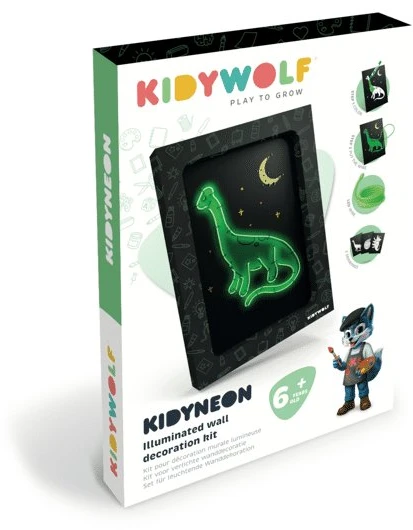 KIDYWOLF šviečianti piešimo lenta, KIDYNEON-DIN-GR