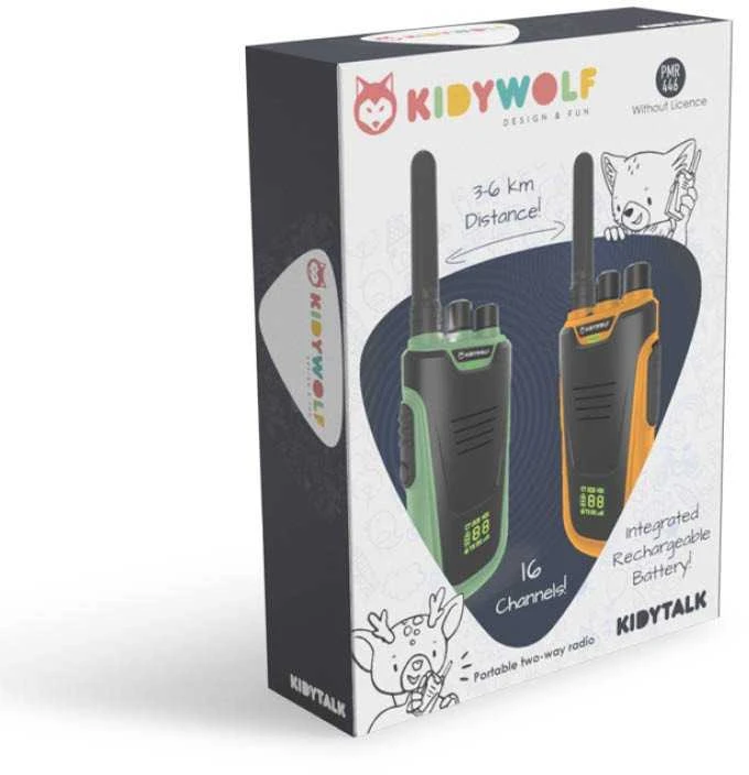 KIDYWOLF Vaikiškos racijos 2vnt. (žalia+oranžinė)