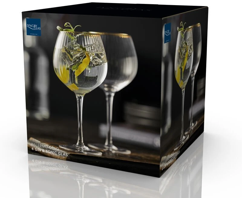Džino ir toniko taurės LyngBy Glas Palermo Gold