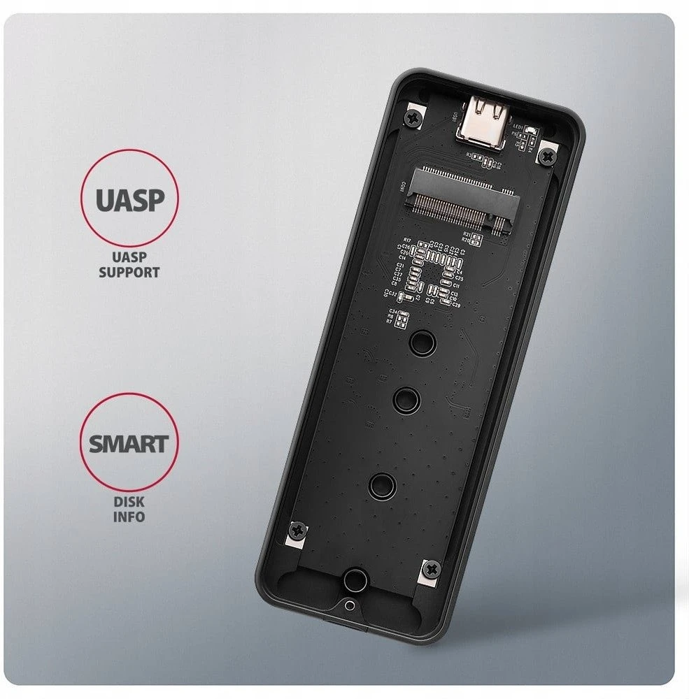 AXAGON USB-C 20Gbps - M.2 NVMe SSD Šarvuota dėžutė | EEM2-20G