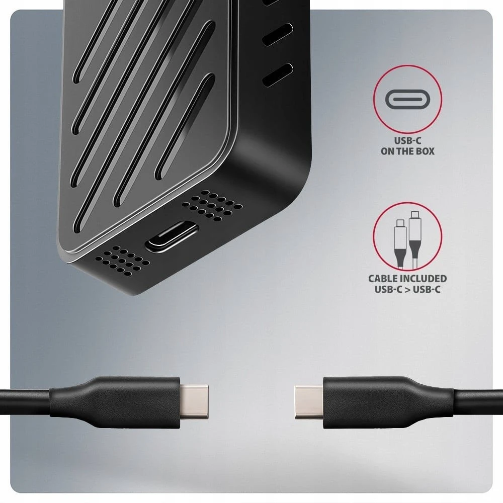 AXAGON USB-C 20Gbps - M.2 NVMe SSD Šarvuota dėžutė | EEM2-20G