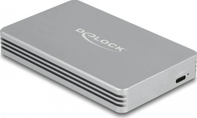 „DeLOCK 42018“, SSD korpusas, M.2, M.2, 40 Gbit/s, USB jungtis, sidabrinis