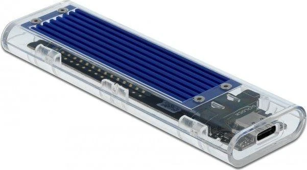 Delock M.2 SSD korpusas su skaidriu dėklu ir radiatoriumi