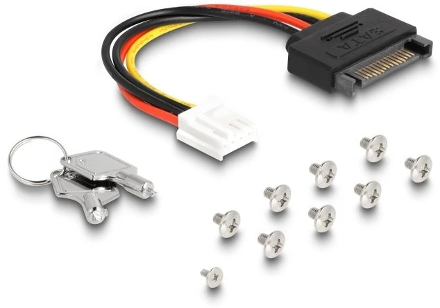 Kieszeń Delock Slim Bay Ramka wymienna na 4 x M.2 NVMe SSD su interfejsem Slim SAS SFF-8654