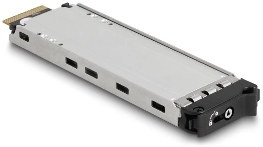 „Delock Slim Bay“ keičiamas rėmelis, skirtas 4 x M.2 NVMe SSD, su „Slim SAS SFF-8654“ sąsaja