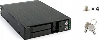 Kieszeń Fantec FANTEC MR-25DUAL, 2.5'' SATA + SAS HDD/SSD removable frame, juodas