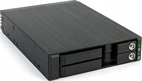 Kieszeń Fantec FANTEC MR-25DUAL, 2.5'' SATA + SAS HDD/SSD removable frame, juodas