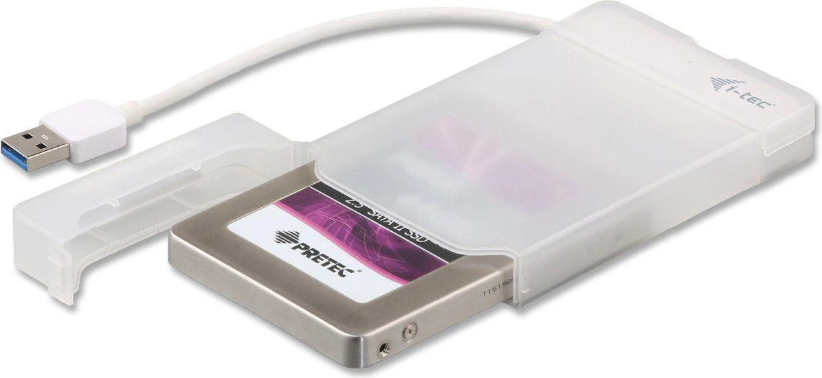 I-tec MYSAFEU314 saugojimo diskų korpusas 2.5" HDD / SSD aptvaras Balta