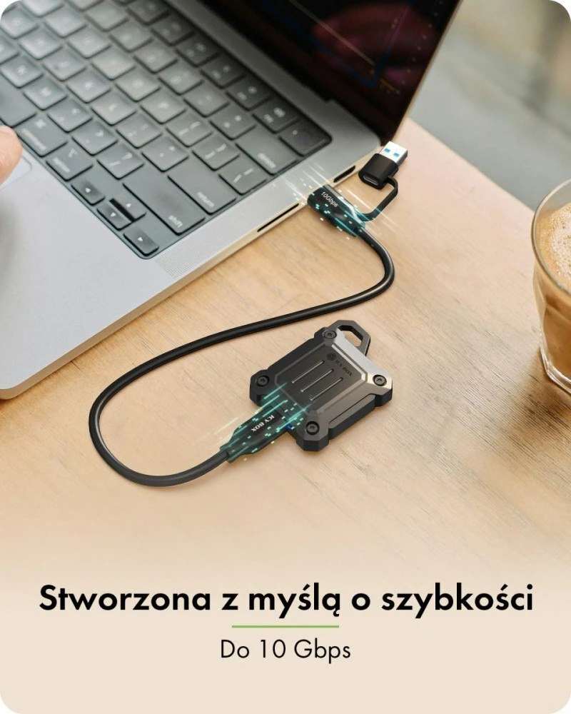 „Icy Box Mini IB-1601MP-CU31“ mini m.2 nvme korpusas, skirtas m.2 2230