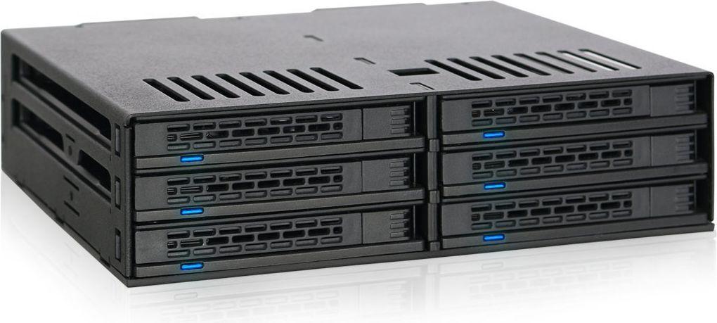 Carruzzo Icy Dock MB326SP-B diskų masyvas 0 TB Stovas (1U) Juoda