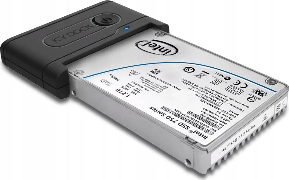 „Carruzzo Icy Dock“ EZ adapteris Ex MB931U-1VB R1 USB 3.2 Gen 2 (3.1 Gen 2) Type-C Juodas
