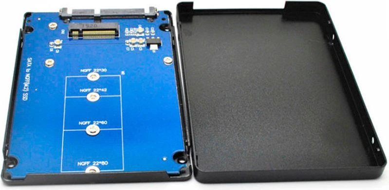 Coreparts M.2 į SATA adapteris atidarytas