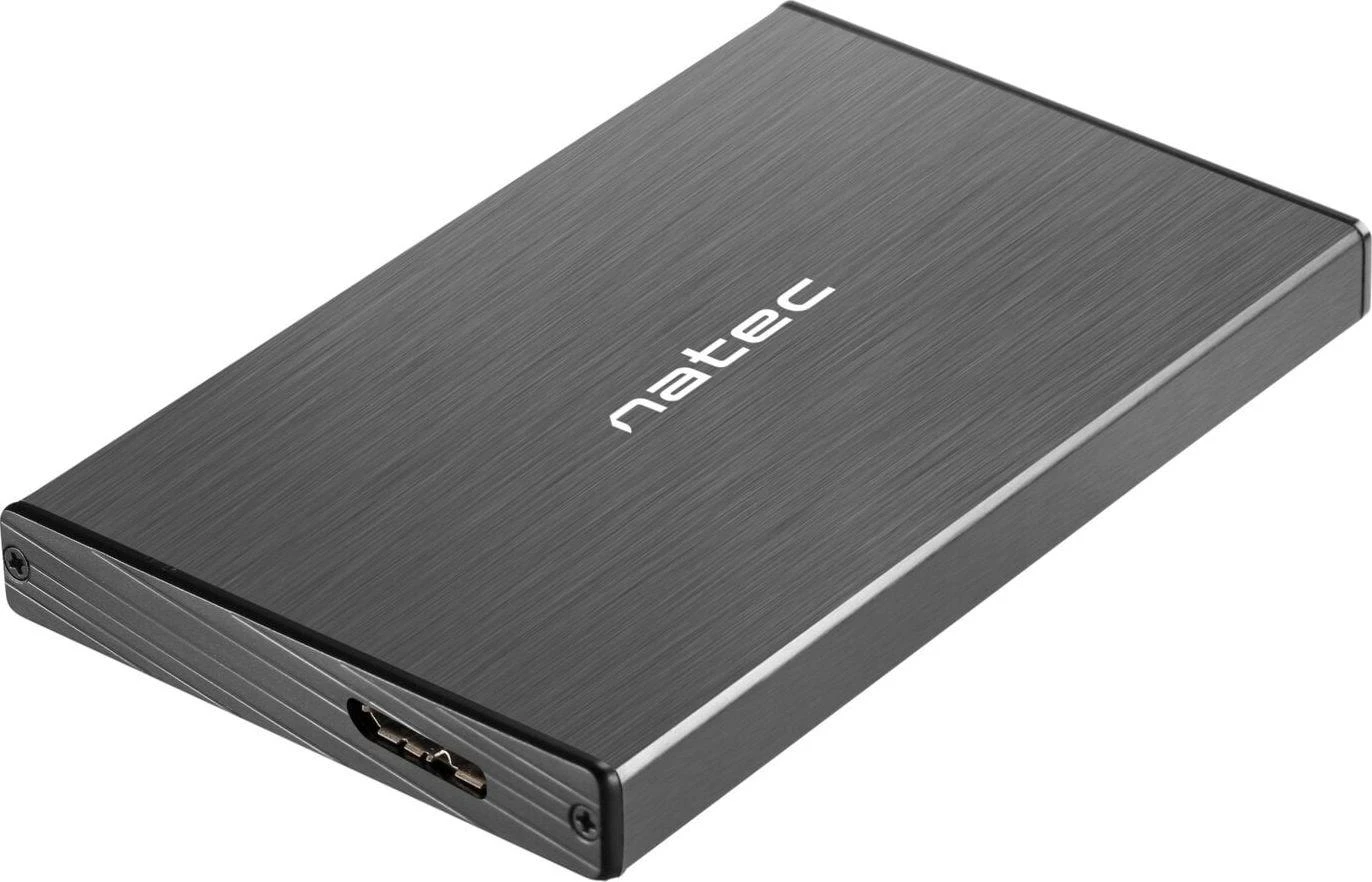 Kietasis diskas NATEC NKZ-0941 HDD/SSD external enclosure RHINO GO for 2.5" SATA - USB 3.0, Aluminum
