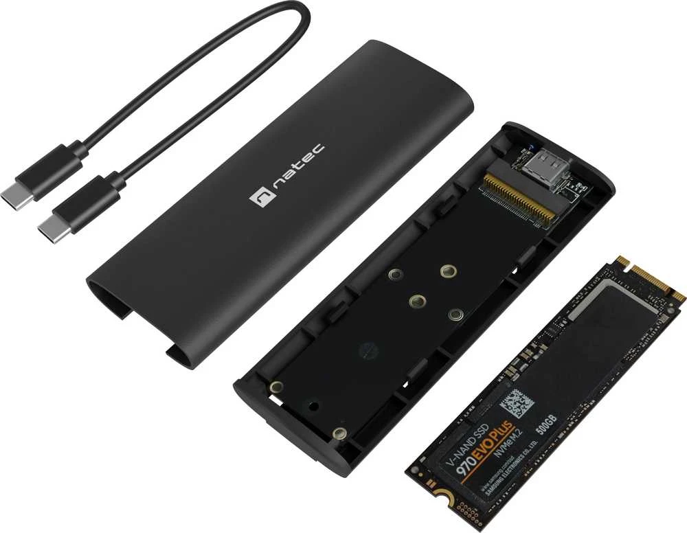 Kietasis diskas NATEC NKZ-2286 storage drive enclosure SSD enclosure Juodas M.2