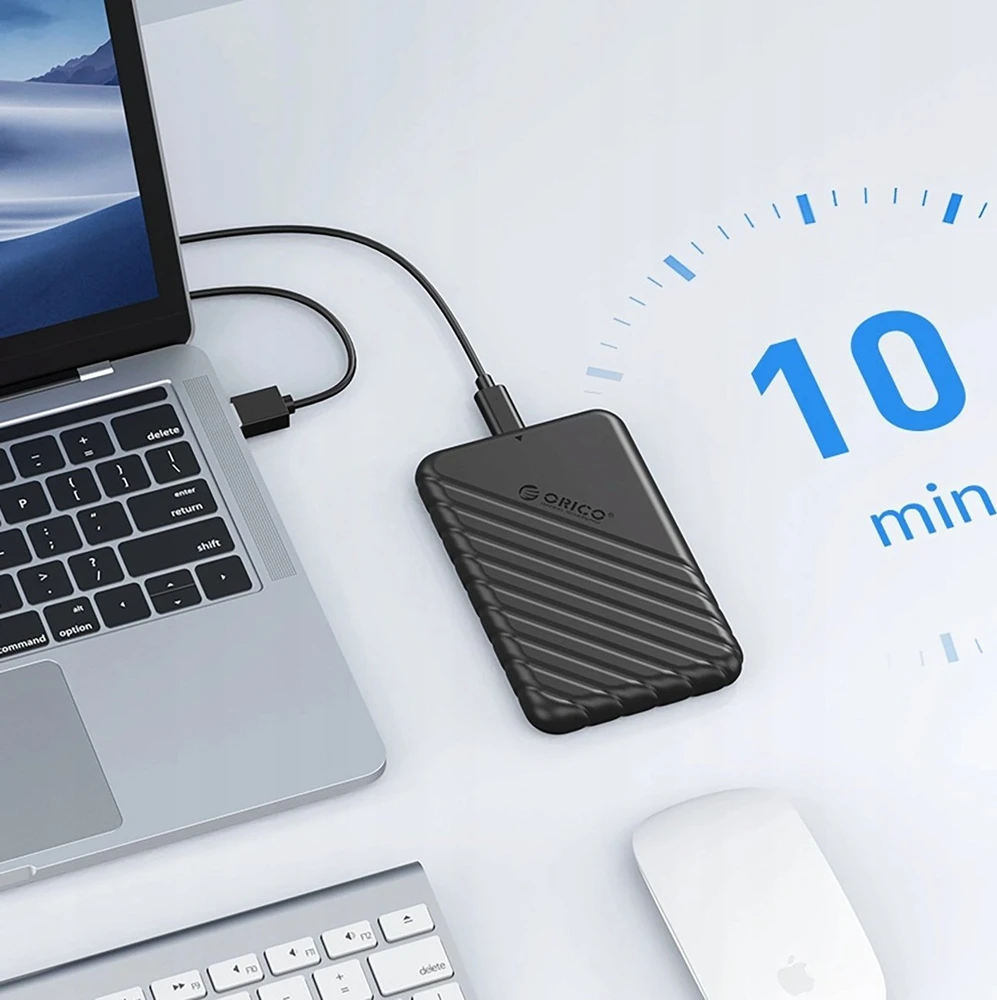 Kietasis diskas Orico 25PW1C-C3 2.5" HDD/SSD USB-C 3.1 6Gb/s Disk Drive – juodos spalvos