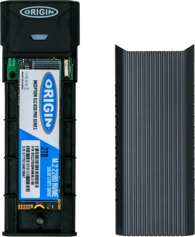 Kietasis diskas Origins „Origin Storage“ vieno NVME/SATA M.2/(2240/2260/2280) SSD korpusas
