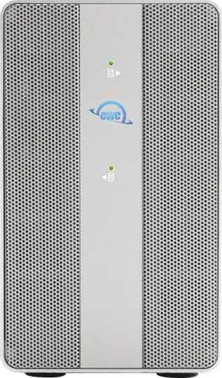 Kieszeń OWC OWC Mercury Elite Pro Dual su 3 prievadų USB šakotuvu, disko korpusu (sidabrinis, USB 10Gb/s išorinės atminties sprendimas)