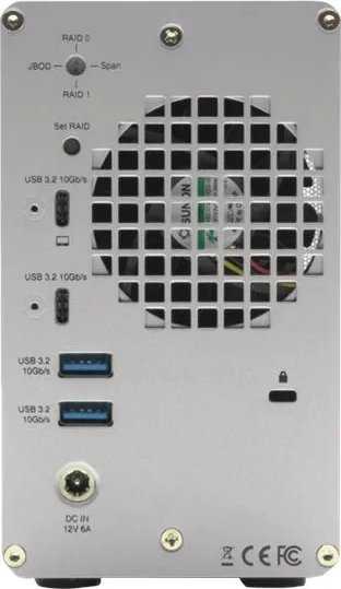 Kieszeń OWC OWC Mercury Elite Pro Dual su 3 prievadų USB šakotuvu, disko korpusu (sidabrinis, USB 10Gb/s išorinės atminties sprendimas)