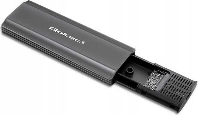 Qoltec 52271 Korpusas NV2271, skirtas M.2 SSD diskui | SATA | NVMe | USB-C | 2TB
