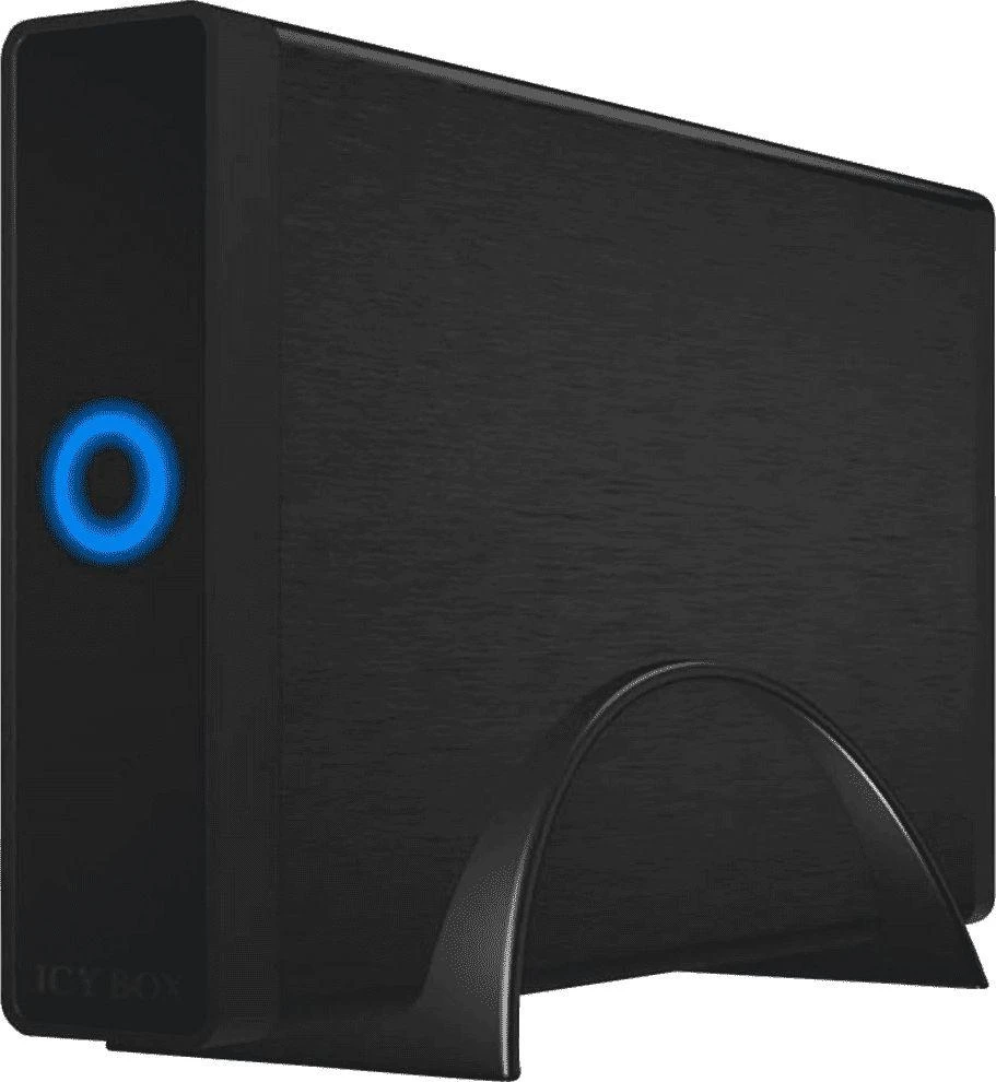 Icy Box išorinio disko dėklas su mėlynu LED indikatoriumi