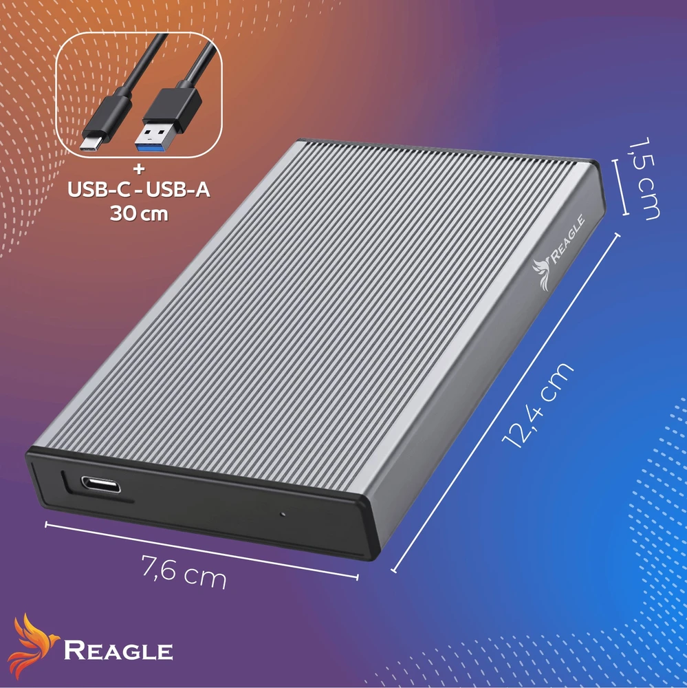 Dėklas Reagle Reagle HDD SSD 2,5'' diskų korpusas SATA USB 3.1 dėklas