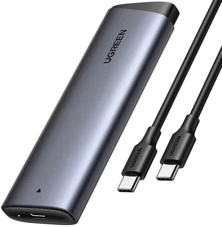 Ugreen CM767 M.2 NVMe PCIe SSD Disk Dėklas - sidabro spalvos