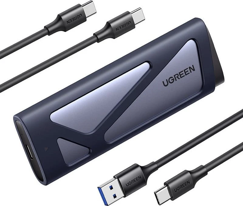 Ugreen CM767 M.2 NVMe/SATA SSD Disk Dėklas - sidabro spalvos