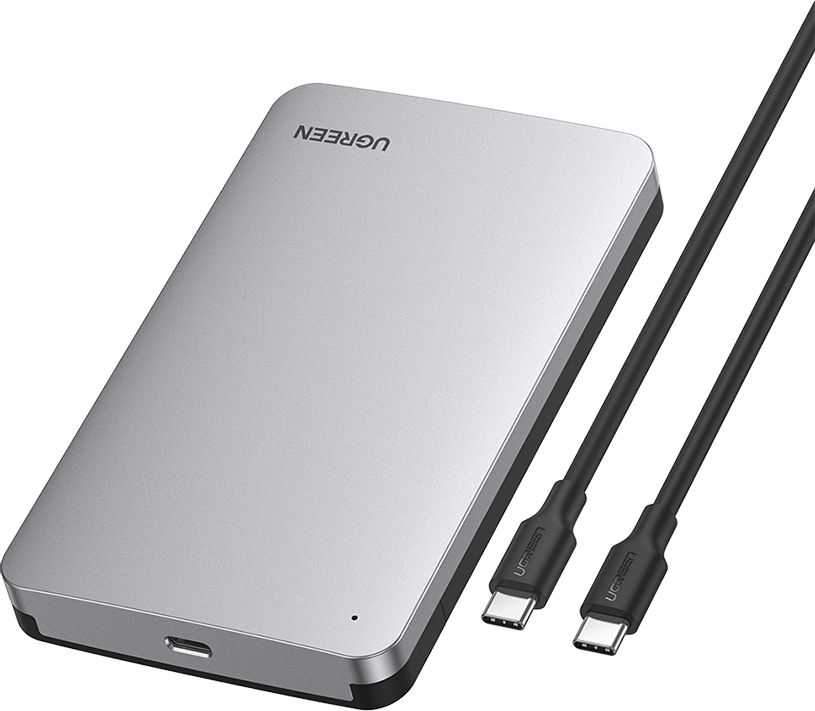 Ugreen CM300 70499 skyrius 2,5'' SATA 3.0 6Gbps kietasis diskas – pilkas + USB-C – USB-C laidas 0,5 m
