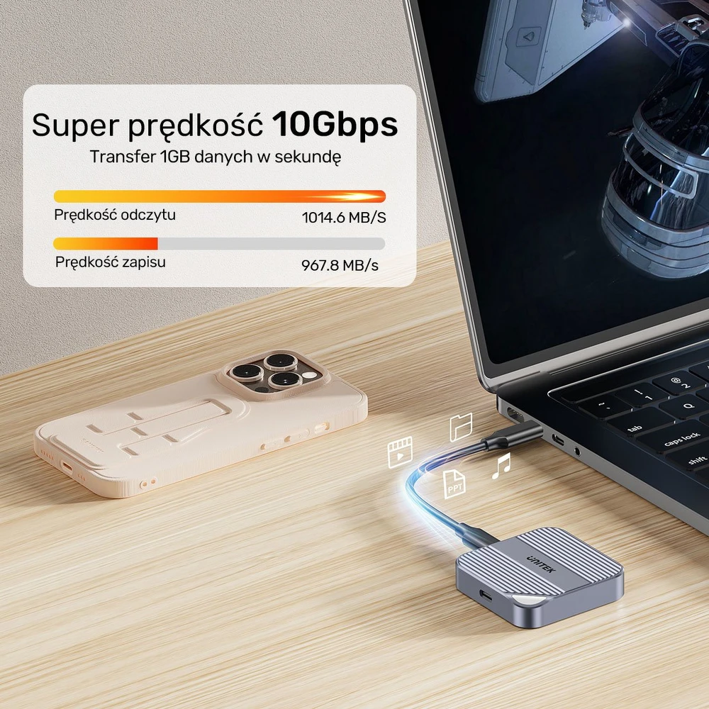 „Unitek“ magnetinis korpusas, skirtas M.2 SSD, USB-C