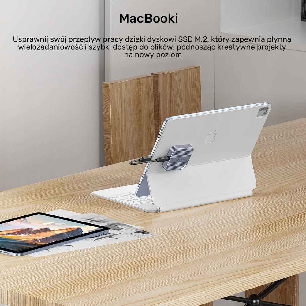 „Unitek“ magnetinis korpusas, skirtas M.2 SSD, USB-C