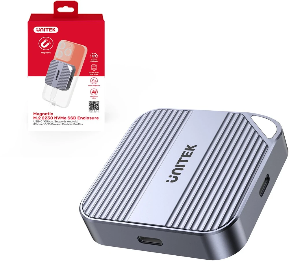 „Unitek“ magnetinis korpusas, skirtas M.2 SSD, USB-C
