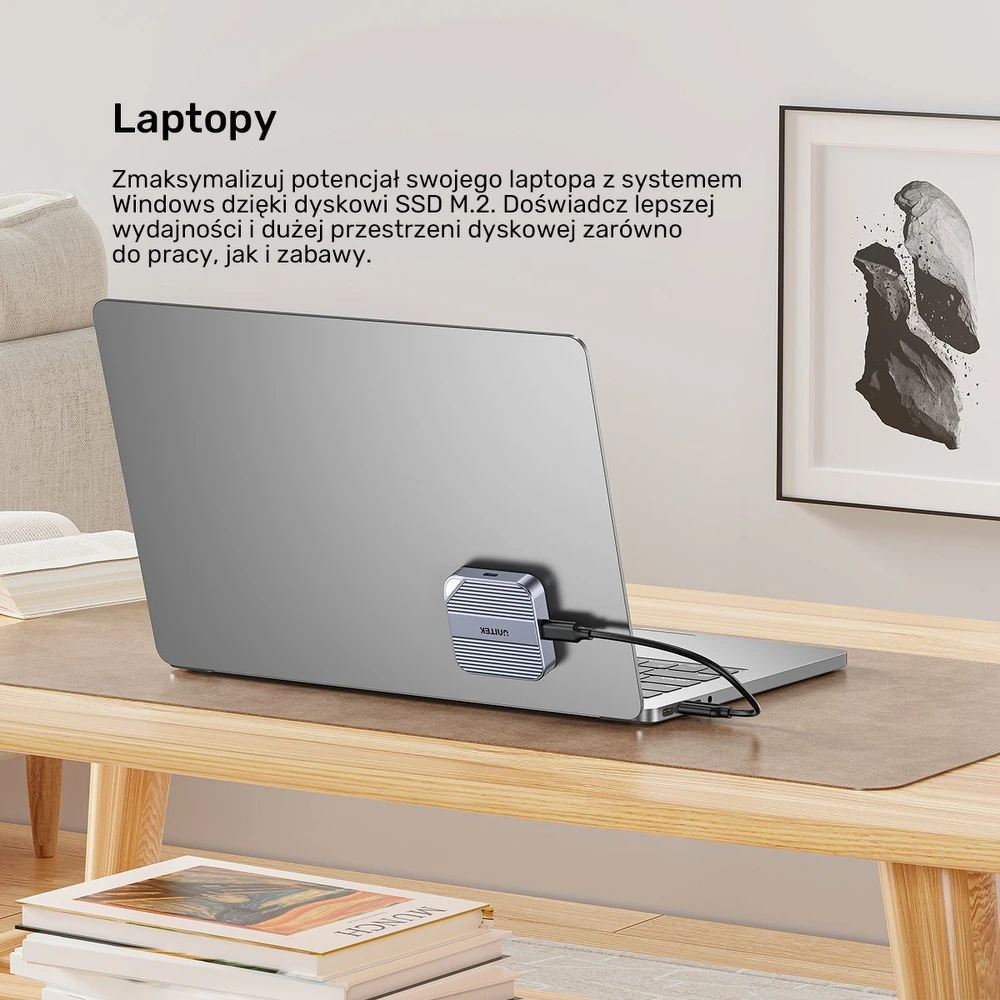 „Unitek“ magnetinis korpusas, skirtas M.2 SSD, USB-C