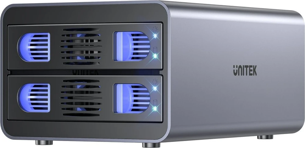 Unitek 2 skyrių diskinis kaupiklis su LED apšvietimu