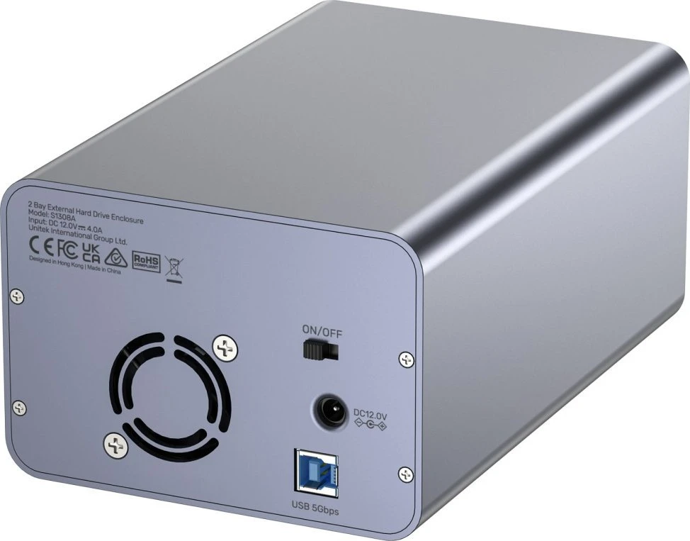 UNITEK EXTERNAL ENCLOSURE 2BAY RAID HDD/SDD 40GBPS