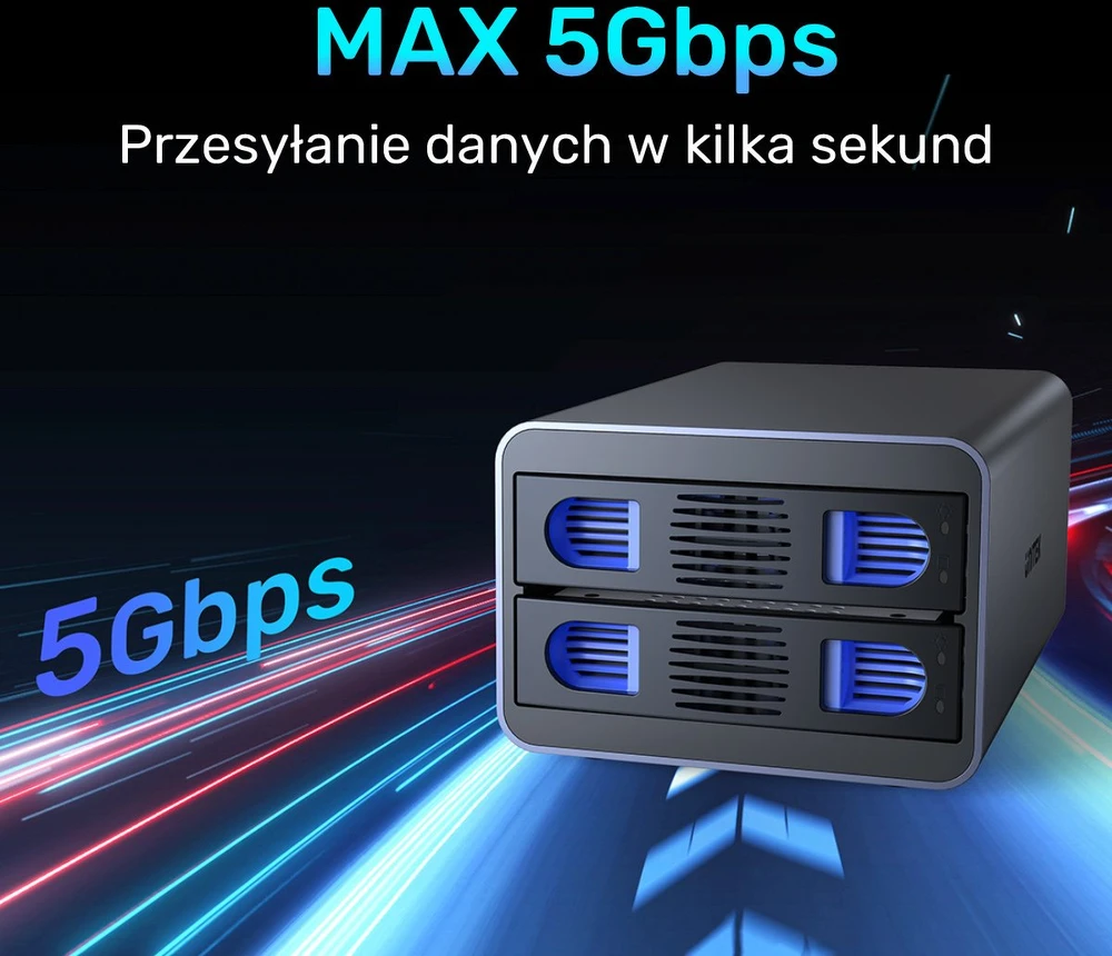UNITEK EXTERNAL ENCLOSURE 2BAY RAID HDD/SDD 40GBPS