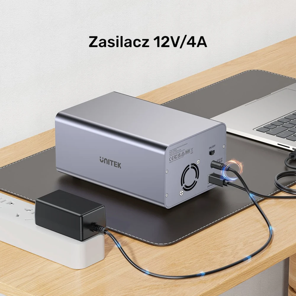 UNITEK EXTERNAL ENCLOSURE 2BAY RAID HDD/SDD 40GBPS
