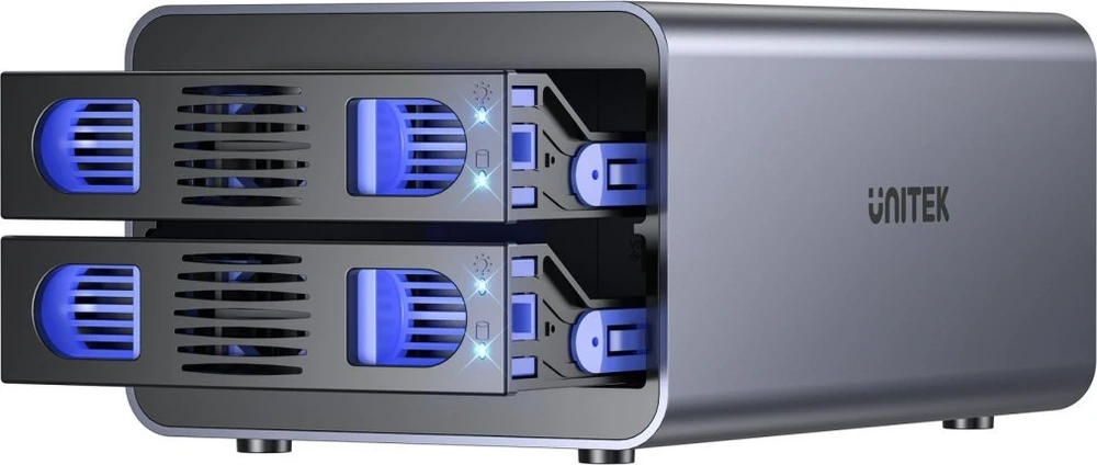UNITEK EXTERNAL ENCLOSURE 2BAY RAID HDD/SDD 40GBPS