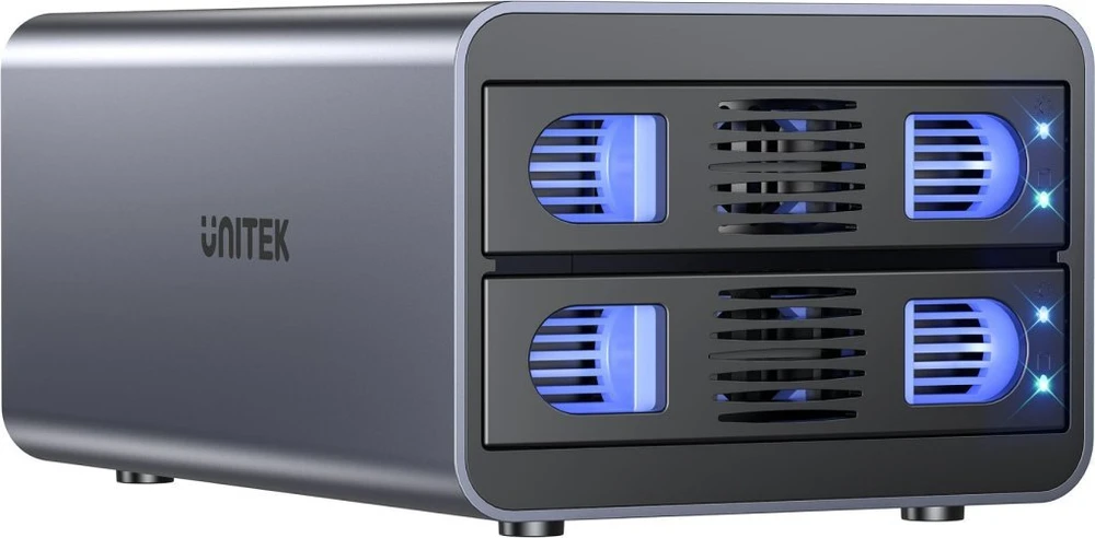 UNITEK EXTERNAL ENCLOSURE 2BAY RAID HDD/SDD 40GBPS