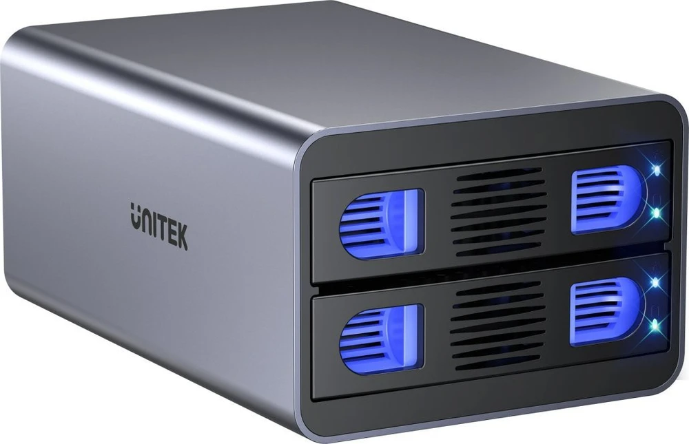 UNITEK EXTERNAL ENCLOSURE 2BAY RAID HDD/SDD 40GBPS