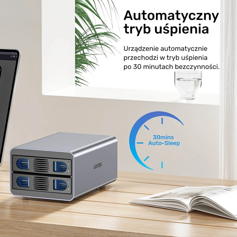 „Unitek RAID“ korpusas SATA 2,5 colio / 3,5 colio diskams – 4 režimai, 40 TB, 5 Gb/s