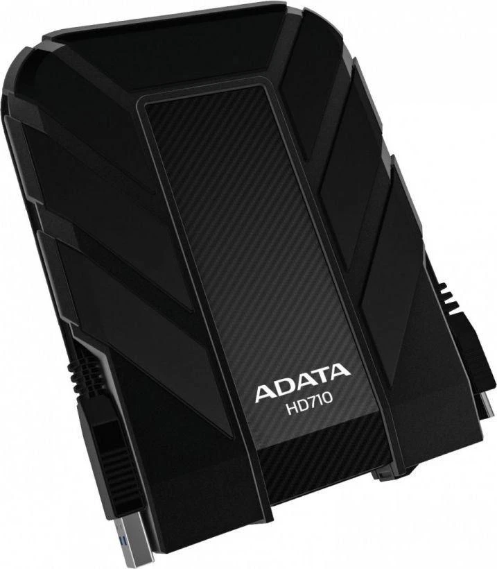 ADATA HD710P | 1000 GB | 2,5 " | USB 3.1 (atgalinis suderinamas su USB 2.0) | Juodas | 1.HD710 Pro atsparumo dulkėms ir vandeniui įvertinimai taikomi tik tada, kai USB prievado dangtelis yra tvirtai uždarytas. 2. Suderinamumas su konkrečiais pagrindiniais įrenginiais gali skirtis ir gali būti paveiktas sistemos 3. Norint prisijungti per USB 2.0, reikia prijungti du USB jungtys, kad būtų pakankamai maitinimo.