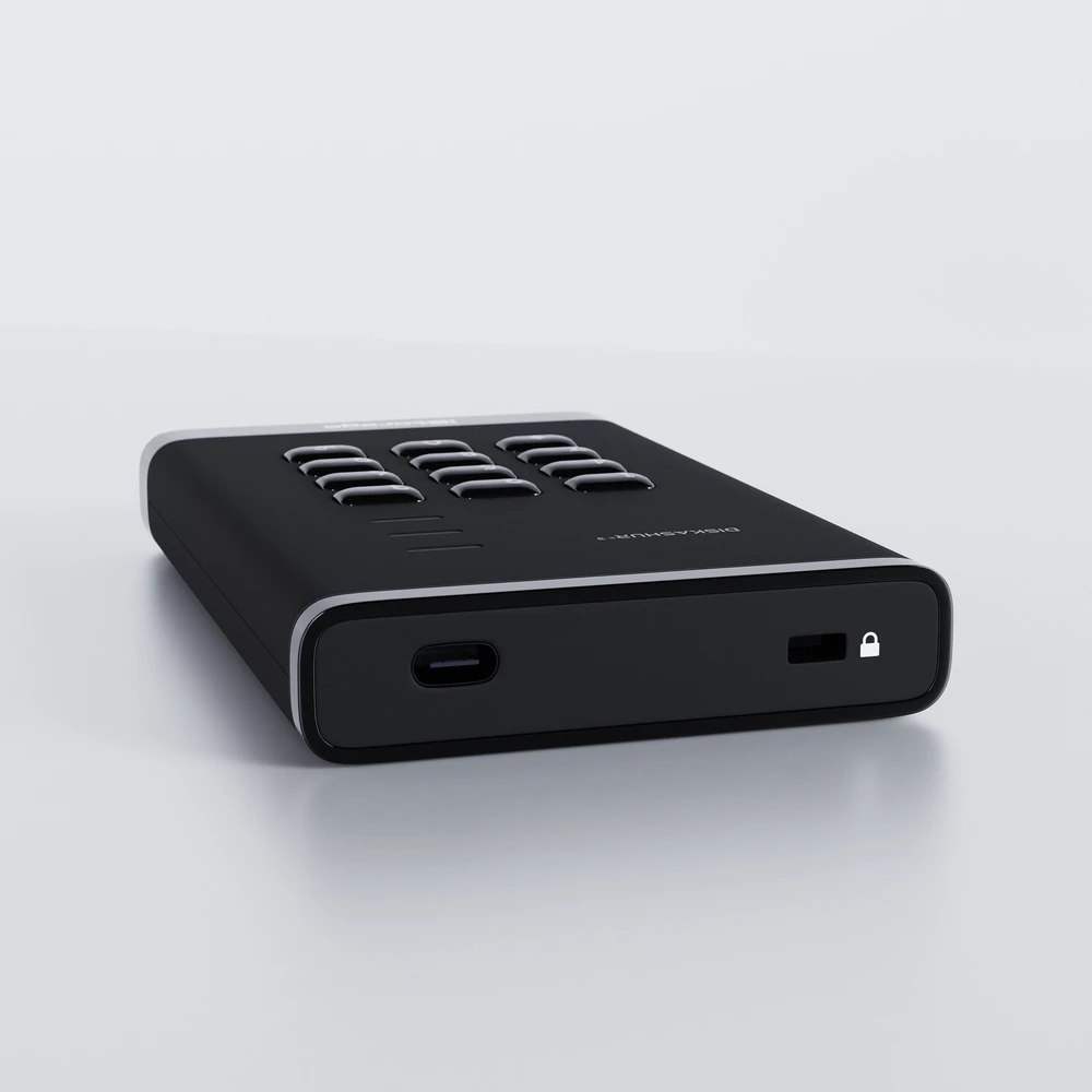 Išorinis diskas HDD iStorage diskAshur3 išorinis kietasis diskas 4 TB USB Type-C 3.2 Gen 1 (3.1 Gen 1) Juodas