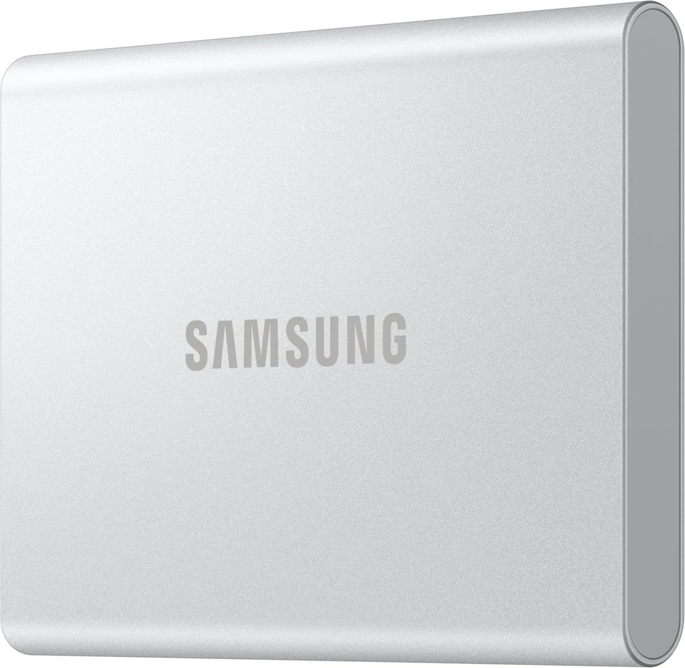 Kietasis diskas Nešiojamasis SSD diskas „Samsung T7 Resurrected 4TB“, kurio skaitymo sparta – 1050 MB/s, įrašymo sparta – 1000 MB/s.